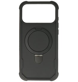 Leger Serie Army - Funda Magsafe con función atril para iPhone 17 Pro, color negro