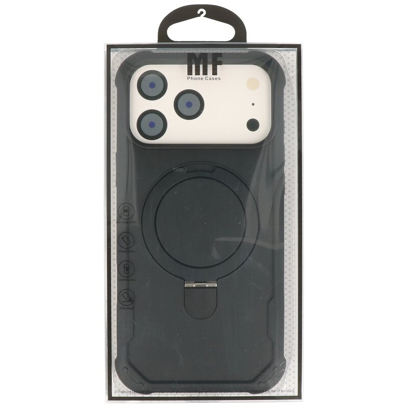 Leger Army Series - Funda Magsafe con función atril para iPhone 17 Pro, color negro