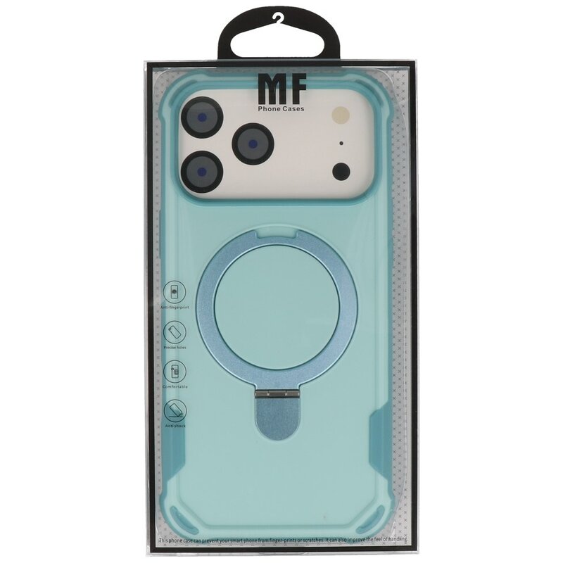 Leger Leger Serie - Magsafe met Staande Functie Hoesje voor de iPhone 17 Pro Turquoise