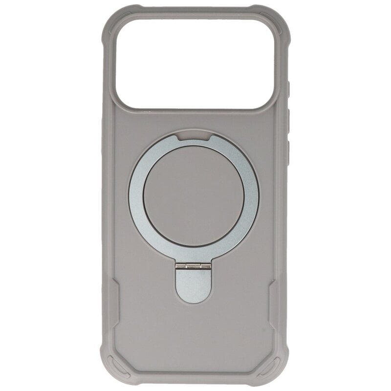 Leger Série Armée - Coque MagSafe avec fonction support pour iPhone 17 Pro Max Gris