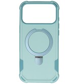 Leger Leger Serie - Magsafe met Staande Functie Hoesje voor de iPhone 17 Pro Max Turquoise