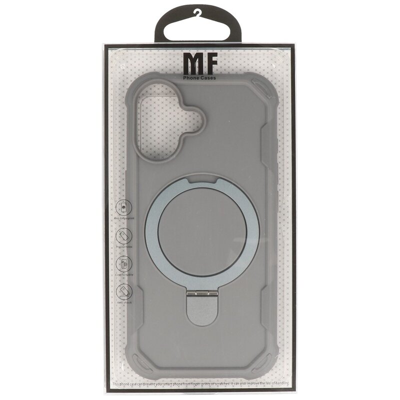 Leger Army Series – MagSafe-Hülle mit Standfunktion für iPhone 17, Grau