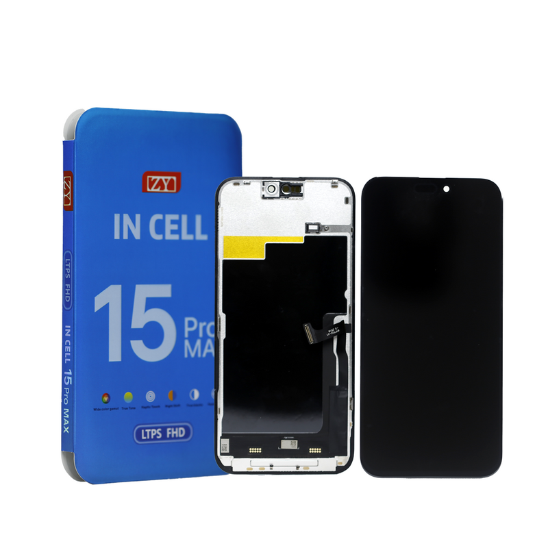 ZY LCD Écran LCD ZY incell COF FHD 1080p pour iPhone 15 Pro Max - 120 Hz - Circuit intégré amovible