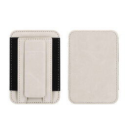 Elastiekje Elastisk MagSafe-kortholder beige