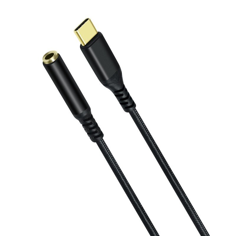 DTECH USB-C to 3.5mm Audio Adapter Cable - DCH-2930 - Black