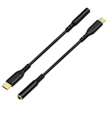 DTECH USB-C-auf-3,5-mm-Audio-Adapterkabel – DCH-2930 – Schwarz