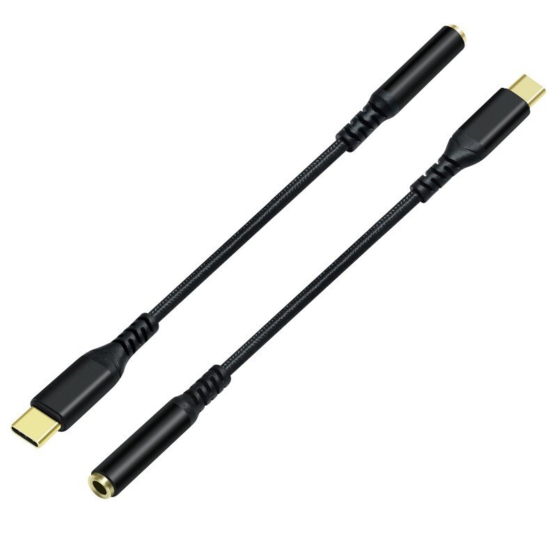 DTECH USB-C to 3.5mm Audio Adapter Cable - DCH-2930 - Black