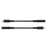 DTECH USB-C-auf-3,5-mm-Audio-Adapterkabel – DCH-2930 – Schwarz