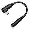 DTECH Cable adaptador de audio USB-C en ángulo recto a 3,5 mm - DCH-2932 - Negro