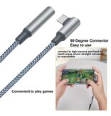 DTECH USB-C Right-Angle to 3.5mm Audio Adapter Cable - DCH-2933 - Gray