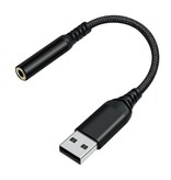 DTECH Cavo adattatore audio da USB a 3,5 mm - DCH-2934 - Nero