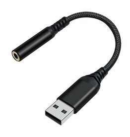 DTECH USB til 3,5 mm lydadapterkabel - DCH-2934 - Sort