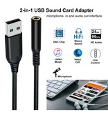 DTECH Cavo adattatore audio da USB a 3,5 mm - DCH-2934 - Nero