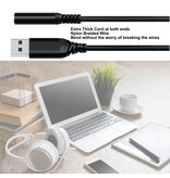 DTECH USB til 3,5 mm lydadapterkabel - DCH-2934 - Sort