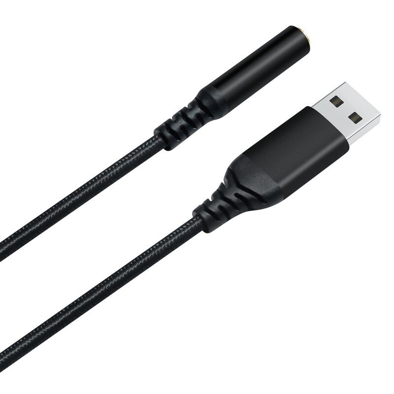 DTECH Câble adaptateur audio USB vers 3,5 mm - DCH-2934 - Noir