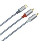 DTECH Cavo audio USB-C a 2RCA 1 m - DCH-2937 - Grigio