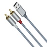 DTECH USB to 2RCA audio cable 1 m - DCH-2938 - Gray