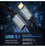 DTECH USB 3.1 C male to C female 2M - DT-2922-2M - Black