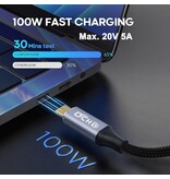 DTECH USB 3.1 C mannelijk naar C vrouwelijk 2M - DT-2922-2M - Zwart