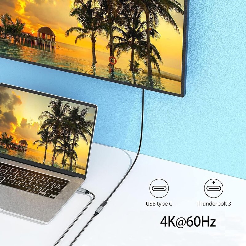 DTECH Câble USB 3.1 C mâle vers C femelle 2 m - DT-2922-2M - Noir