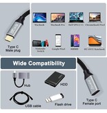 DTECH USB 3.1 C maschio a C femmina 2M - DT-2922-2M - Nero