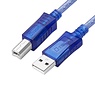 DTECH Câble d'imprimante USB 2.0 AM-BM 1,8 m - CU0093 - Bleu