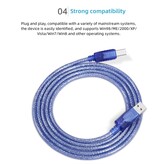 DTECH Cavo per stampante USB 2.0 AM-BM 1,8 M - CU0093 - Blu