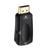 DTECH HDMI M a VGA F con jack audio da 3,5 mm - DT-CB0244 - Nero