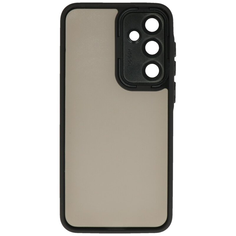 Coque mate transparente avec protection pour appareil photo pour Samsung Galaxy A17 Noir