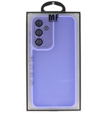 Funda transparente mate con protector de cámara para Samsung Galaxy A17, color morado