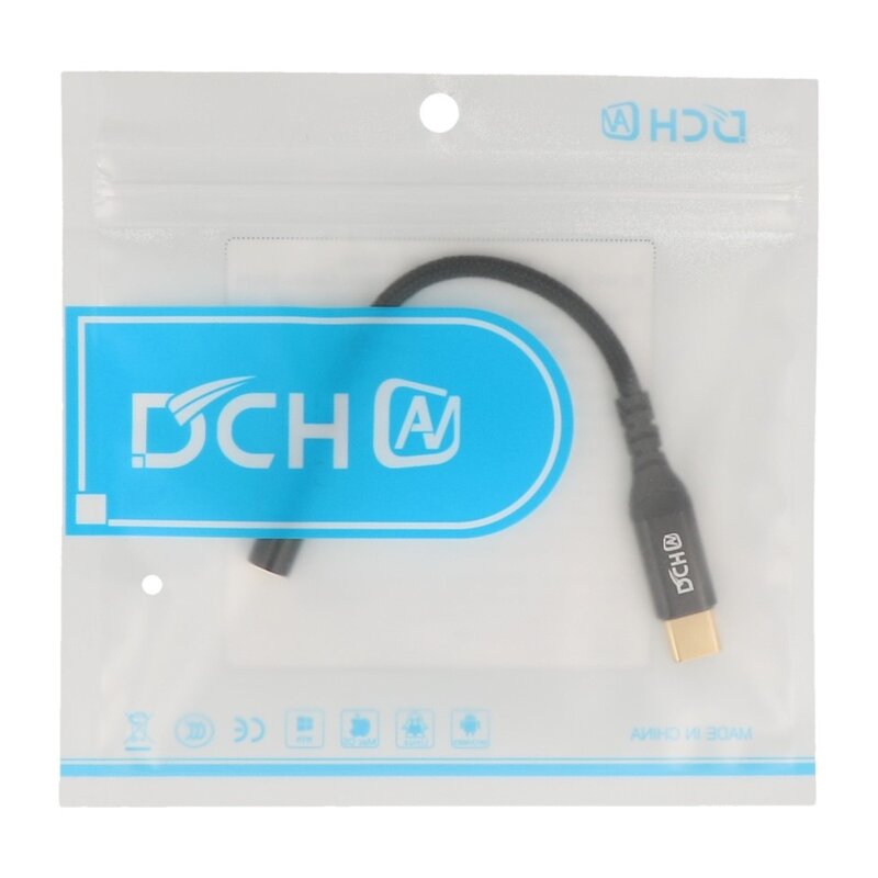 DTECH USB-C naar 3.5 mm audio-adapterkabel - DCH-2930 - Zwart