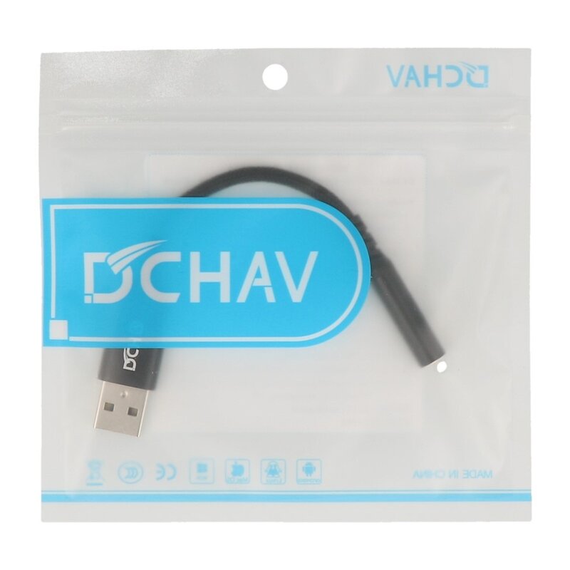 DTECH USB to 3.5mm Audio Adapter Cable - DCH-2934 - Black