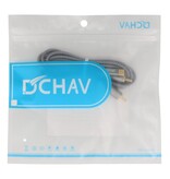 DTECH USB-C naar 2RCA audiokabel 1 m - DCH-2937 - Grijs