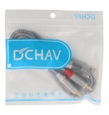 DTECH Cable de audio USB a 2RCA de 1 m - DCH-2938 - Gris