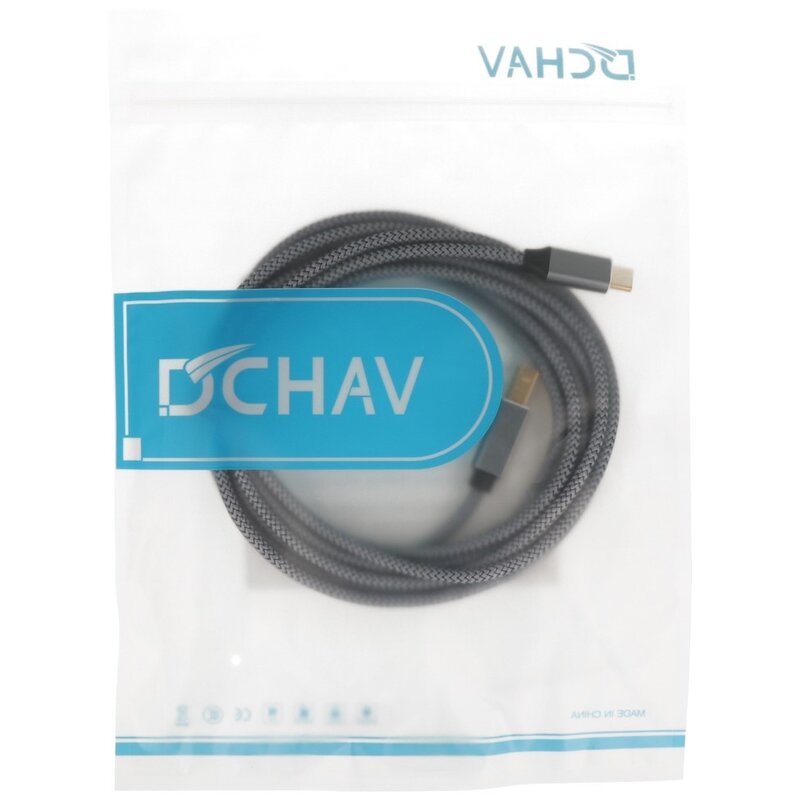 DTECH Type-C printerkabel 3 m - DCH-2939-3M - Grijs