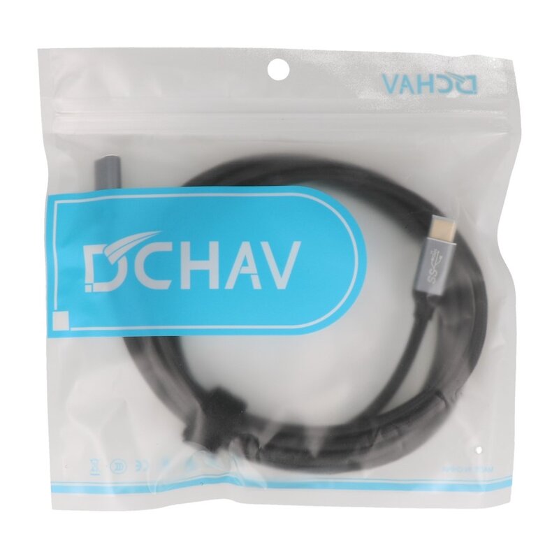 DTECH USB 3.1 C macho a C hembra 2M - DT-2922-2M - Negro