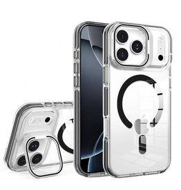 J2 Ingebouw Magsafe Coque transparente résistante jaune pour iPhone 17 - MagSafe intégré avec fonction support