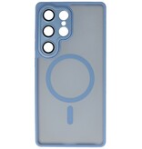 Mat-Transparent met Camera Beschermer Magsafe Case voor Samsung Galaxy S25 Ultra Blauw