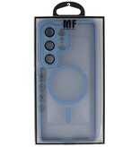 Mattransparent Magsafe-cover med kamerabeskytter til Samsung Galaxy S25 Ultra blå