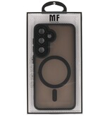 Mattransparent Magsafe-cover med kamerabeskytter til Samsung Galaxy S25 FE, sort