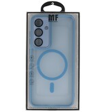Matt-transparente MagSafe-Hülle mit Kameraschutz für Samsung Galaxy S25 FE, Blau