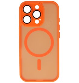 Matt-transparente MagSafe-Hülle mit Kameraschutz für iPhone 16 Pro, Orange