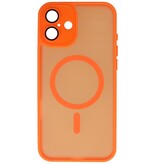 Matte-Transparent with Camera Protector Magsafe Case for iPhone 16 Plus Orange