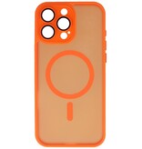 Matt-transparente MagSafe-Hülle mit Kameraschutz für iPhone 16 Pro Max, Orange