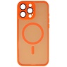 Matte-Transparent with Camera Protector Magsafe Case for iPhone 16 Pro Max Orange