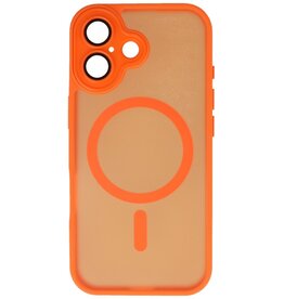 Mattransparent Magsafe-cover med kamerabeskytter til iPhone 17, orange