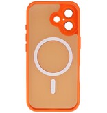 Matt-transparente MagSafe-Hülle mit Kameraschutz für iPhone 17, Orange