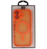 Coque MagSafe mate transparente avec protection pour appareil photo pour iPhone 17, orange