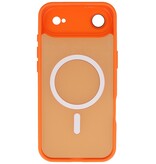 Coque MagSafe mate transparente avec protection pour appareil photo pour iPhone 17 Air Orange