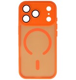 Matt-transparente MagSafe-Hülle mit Kameraschutz für iPhone 17 Pro, Orange